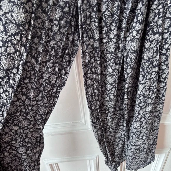 Denim & Supply Ralph Lauren Floral Elastic Tie Wrap Wide Leg Pants Size Medium - Picture 5 of 12